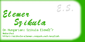 elemer szikula business card